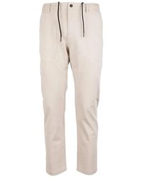 People Of Shibuya - Drawstring-Waist Straight-Leg Trousers - Lyst