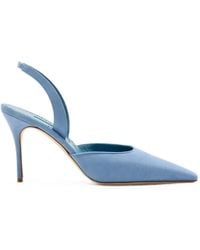 Manolo Blahnik - Borelapa Pointed-Toe Slingback Pumps - Lyst