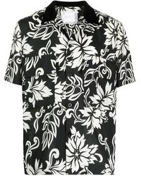 Sacai - Floral-print Cotton Shirt - Lyst
