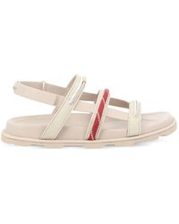 Moncler - Vera Island Leather Flat Sandals - Lyst