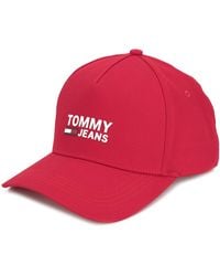 Tommy Hilfiger Gorra de béisbol con logo estampado - Rojo