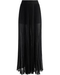 Alice + Olivia - Athena Plissé Semi-Sheer Chiffon Trousers - Lyst