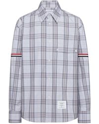 Thom Browne - Plaid-Patterned Shirt - Lyst