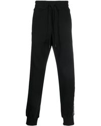 Versace - Logo Tape Sweat Pants Black/white - Lyst