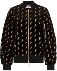 Chloé Velvet Bomber Jacket - Black