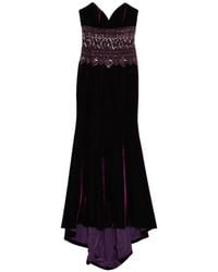 Saiid Kobeisy - Strapless Dress With Embroidered Detailing - Lyst