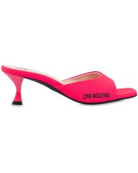 Love Moschino - Sandalen Aus Leder - Lyst