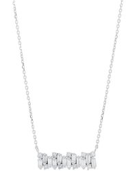 Suzanne Kalan - 18Kt Diamond-Bar Necklace - Lyst