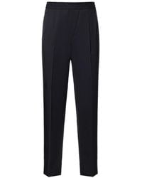 ZEGNA - Pleated Elasticated-Waistband Trousers - Lyst