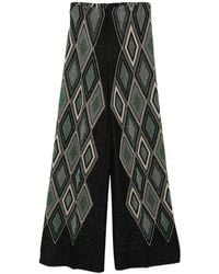 Circus Hotel - Argyle-Pattern Palazzo Pants - Lyst