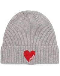 From Future - Heart-Patch Ribbed Beanie Hat - Lyst