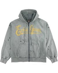 Evisu - Hoodie Seagull À Logo Imprimé Et Effet Usé - Lyst