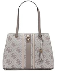 Guess - Erenia 4G Monogram Stripe Tote Bag - Lyst