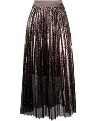 Peserico - Plissé Pleated Midi Skirt - Lyst