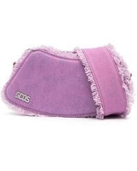 Gcds - Comma Curved Denim Shoulder Bag - Lyst