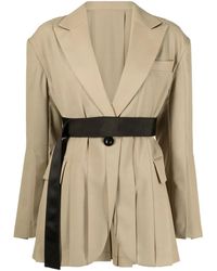 Sacai - Blazer Met Enkele Rij Knopen - Lyst