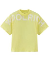 Woolrich - Logo-Print Cotton T-Shirt - Lyst