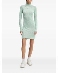 Karl Lagerfeld - Mini-Jurk Met Hoge Hals En Logo - Lyst