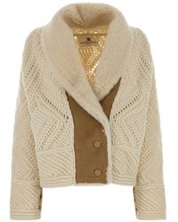 Ermanno Scervino - Veste Croisée À Col En Peau Lainée - Lyst