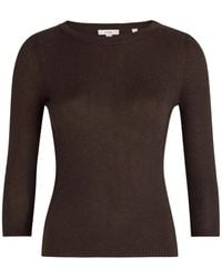 Vince - Ribbed-Knit Boat-Neck Sweater - Lyst