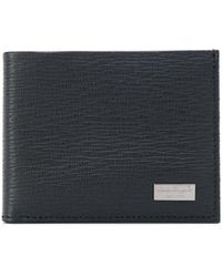 Ferragamo Portemonnaie mit Logo-Schild - Schwarz