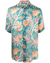 Etro - Floral Paisley-print Silk Shirt - Lyst