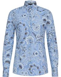 Etro - Chemise En Coton À Motif Cachemire - Lyst