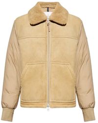Moncler - Wattierte Tonnay Jacke Mit Shearling - Lyst