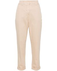 Peserico - Elasticated-waist cropped trousers - Lyst