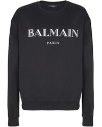 Balmain - Sudadera Con Logo Estampado - Lyst