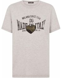 Dolce & Gabbana - Camiseta con estampado DG - Lyst