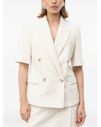 BOSS - Double-Breasted Tweed Jacket - Lyst