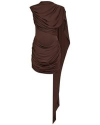 De La Vali - Ravenna Drape-Detail Mini Dress - Lyst