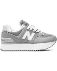 New Balance - 574+ Low-Top Suede Sneakers - Lyst
