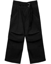 SAN263-1 - Taped-Pockets Belt Trousers - Lyst