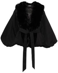 ROTATE BIRGER CHRISTENSEN - Faux-Fur Collar Jacket - Lyst