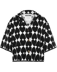 Moschino - Heart-Motif Knitted Cotton Shirt - Lyst