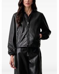 Trussardi - Leather Bomber Jacket - Lyst