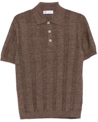 Brunello Cucinelli - Polo De Mezcla De Lino Y Algodón - Lyst