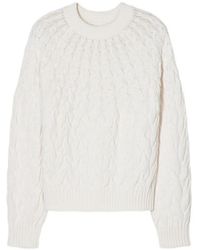 Closed - Crew-Neck Cable-Knit Sweater - Lyst