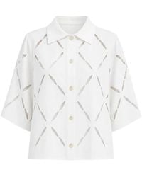 Liviana Conti - Miranda Cut-Out Point-Collar Top - Lyst