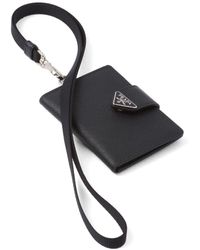 Prada - Saffiano And Leather Card Holder - Lyst