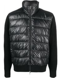 Moncler - Gefütterte Jacke Mit Logo-Patch - Lyst