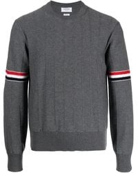Thom Browne - Pullover Mit Rwb-Streifen - Lyst
