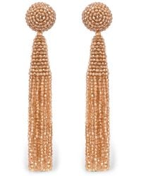 Oscar de la Renta - Beaded Tassel Earrings - Lyst