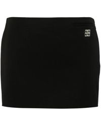 Givenchy - Wollen Mini-Rok Met 4G-Plakkaat - Lyst
