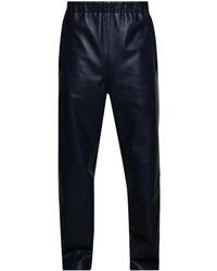 Marni - Side-Stripe Leather Trousers - Lyst