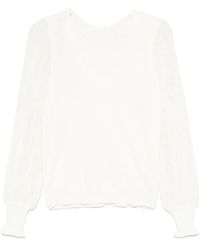 Twinset - Dual-Use Lace-Sleeves Sweater - Lyst