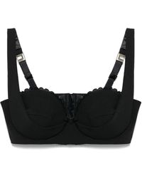 Elisabetta Franchi - Krepp-Bustier mit Wellensaum - Lyst