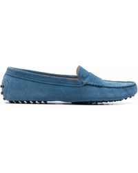 Tod's - Penny-Slot Suede Loafers - Lyst